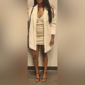 Silence + Noise Urban Outfitters Faux Fuzzy Fur Coat. Size S